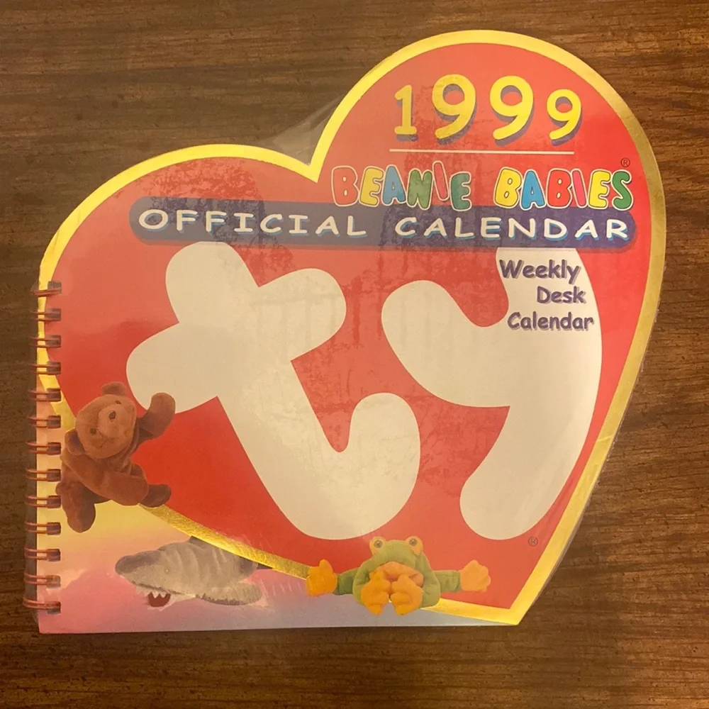 NWT!! Rare! 1999 Beanie Babies Official Calendar
